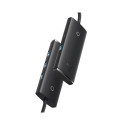 Hub USB-A 4xUSB 3.0 pordid 25 cm, must