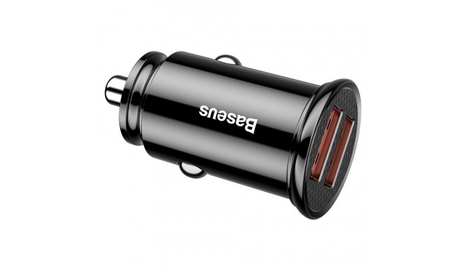 Auto kiirlaadija 12-24V, 2xUSB, must