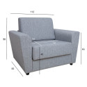Tugitoolvoodi VESPER 112x83xH86cm, hall