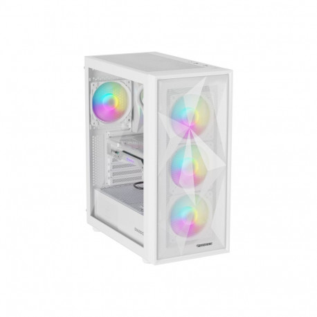 Genesis mänguriarvuti korpus Diaxid 605 ARGB Midi Tower, valge