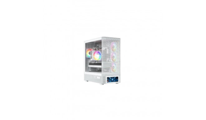 The Modecom Volcano AQ500 ARGB MIDI White is a modern "Aquarium" style PC case desi