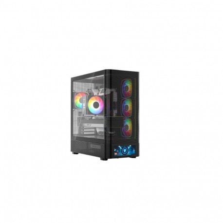 The Modecom Volcano AQ500 ARGB MIDI Black is a modern "aquarium-style" PC case desi