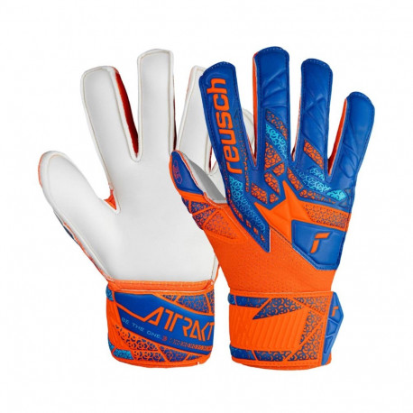 Reusch väravavahikindad Attrakt Solid Finger Support Junior 5472510 2290 6, sinine-oranž