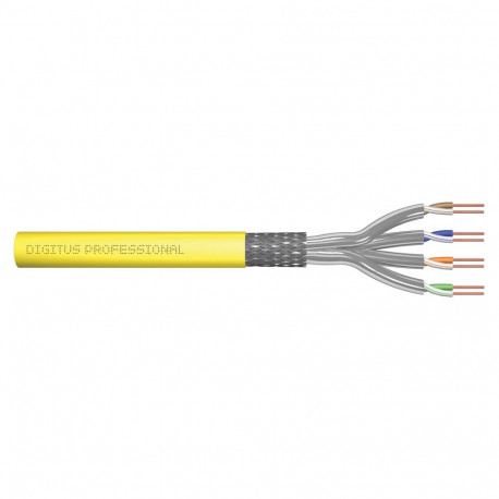 "DIGITUS Verlegekabel Cat7a S/FTP tw.Pair 500m gelb AWG22/1 (Speditionsversand)"