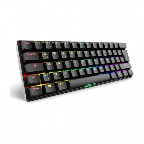 Sharkoon Skiller SGK50S4 Gen2 must-kollane mänguriklaviatuur D