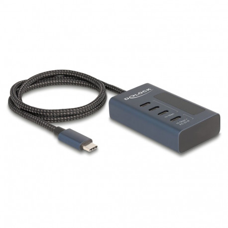 USB 10 Gbps jaotur 4 USB Type-C™ pordiga, neist 3 andmeporti ja 1 andme- ning PD-port 20W võimsusnäi