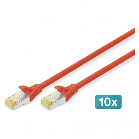 "DIGITUS CAT 6A S/FTP Patchkabel, 10 Stück, 2m, rot"