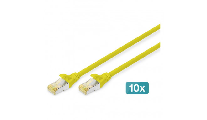 "DIGITUS CAT 6A S/FTP Patchkabel, 10 Stück, 1m, gelb"