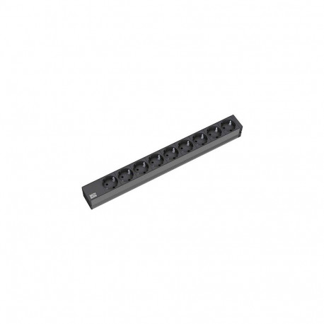 "BACHMANN 48,26cm 19Zoll Steckdosenleiste 9fach ohne Schalter schwarz"