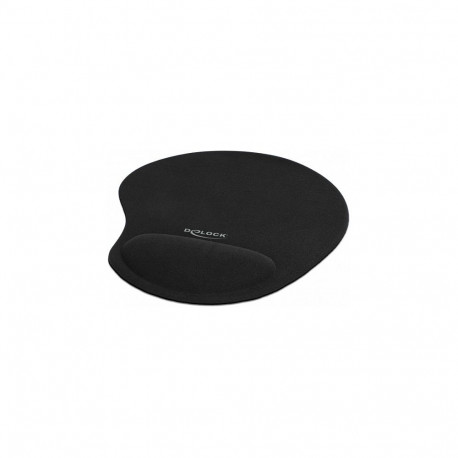 Ergonoomiline hiirematt geelist randmetoega 230x202x24mm, must