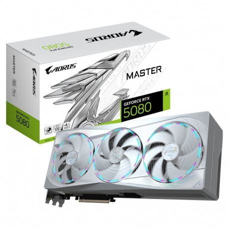 Gigabyte RTX 5080 16GB Aorus Master Ice GDDR7 valge 3 ventilaatoriga