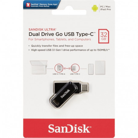 SanDisk 32GB Ultra Dual Drive Go USB Type-C mälupulk