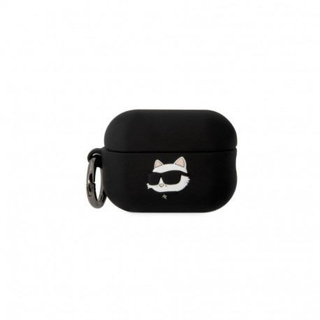 Karl Lagerfeld kaitseümbris Apple Airpods 3 Logo NFT Choupette Head Silicone Case, must