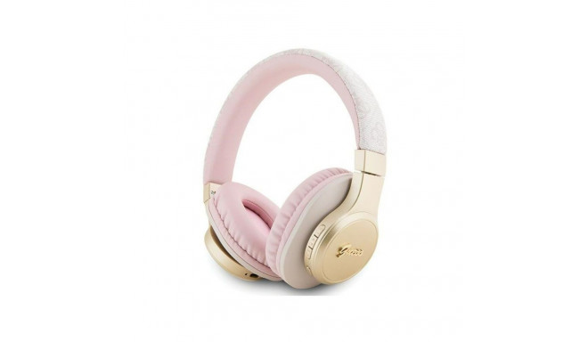 Guess PU Leather 4G Script Logo BT5.3 Stereo Headphone Pink
