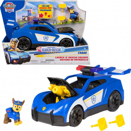 Spinmaster Paw Patrol - Search & Rescue: Launch N Rescue Cruiser Vehicle (with Chase Figure)