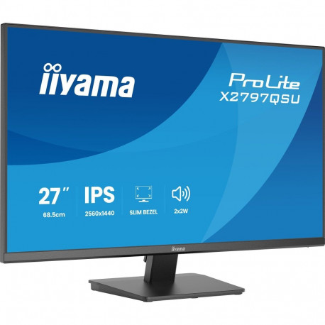 ProLite X2797QSU-B1 (68.5 cm (27 Zoll), schwarz (matt), QHD, IPS, HDMI, DP, USB-Hub, Lautsprecher)