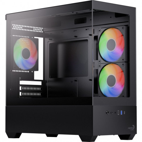 Aerocool P300D-G-BK-v1 (black, tempered glass x 2)