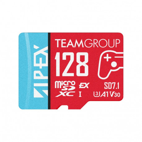 APEX mälukaart SD7.1 SDXC 128GB MicroSD Express, punane/sinine