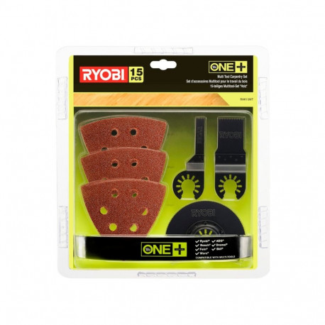 Ryobi sanding and saw blade set RAK15MT, 15 pieces, for multitool