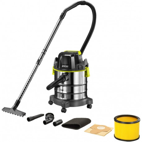 Ryobi R18WDV-0 18 V ONE+, wet/dry vacuum cleaner (black/stainless steel, cordless vacuum cleaner, wi