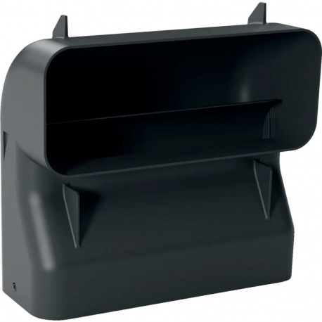 90° Flachkanalbogen S vertikal (schwarz, vertikal, weiblich)