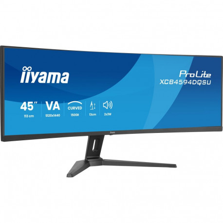 ProLite monitor XCB4594DQSU-B1 113cm (44.5Zoll) DQHD VA kõver HDMI DP USB-C USB-Hub, must (matt)