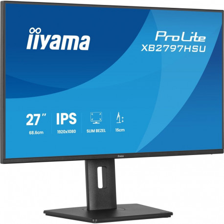 ProLite XB2797HSU-B1 (68.6 cm (27 Zoll), schwarz (matt), FullHD, IPS, HDMI, DP, USB-Hub, erg. Standf