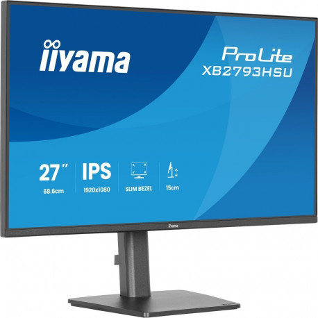 ProLite XB2793HSU-B1 (68.6 cm (27 Zoll), schwarz (matt), FullHD, IPS, HDMI, DP, USB-Hub, Lautspreche