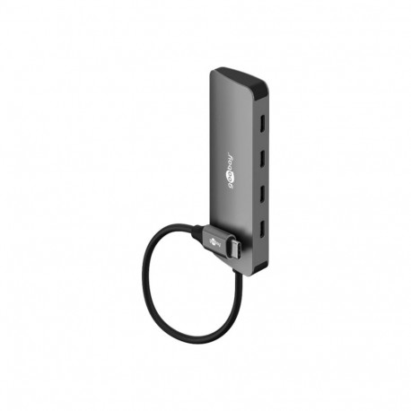 Goobay USB-jaotur õhuke 4-Port Typ-C, hall