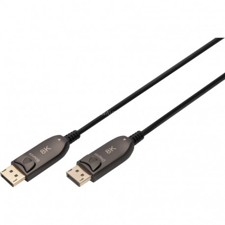 AOC DisplayPort hübriidne fiiberoptiline kaabel UHD 8K 20Meter, must