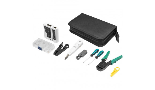Netzwerk-Werkzeug-Set (12-teilig, mit Tasche)