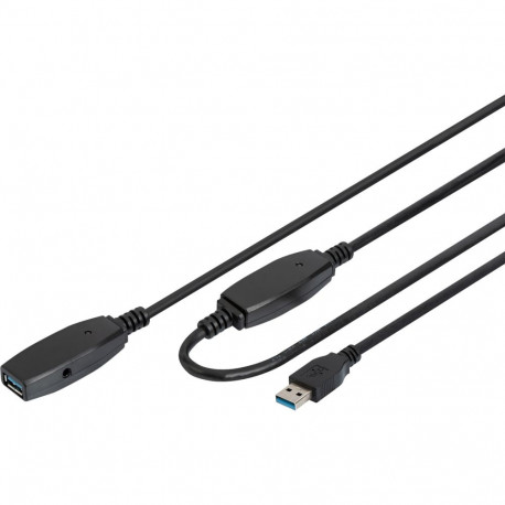 Digitus Active USB 3.2 Gen 1 extension cable, 10 meters (black, repeater cable)