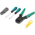 Digitus network tool set (12 pieces, with bag)