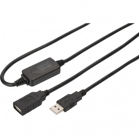 Aktiivne USB 2.0 pikenduskaabel 15m, must