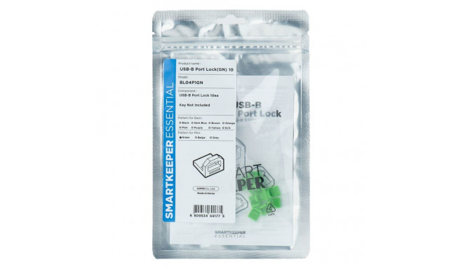 ESSENTIAL USB-B Port Lock (BL04) (Farbcode Grün, 10 Stück)