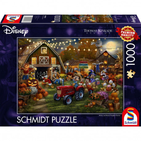 Thomas Kinkade Studios pusle Disney Mickey ja Minnie kõrvitsafestival 1000-osaline