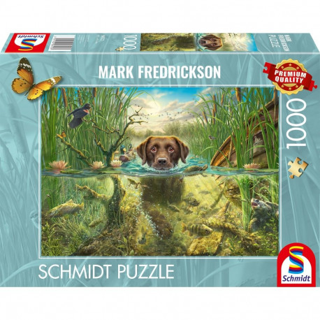 Mark Fredrickson: Hundeliebe - brauner Labrador im kühlen Nass (1000 Teile)