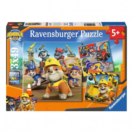 laste puslekomplekt Rubble & Crew tööautod 3x49tk