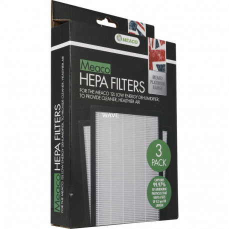 Meaco Platinum 12 HEPA filters, 3 pieces for Meaco 20L LowEnergy Platinum dehumidifier