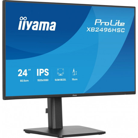 iiyama ProLite XB2496HSC-B1, LED monitor - 24 - black (matt), FullHD, IPS, HDMI, DP, USB-C, USB hub,