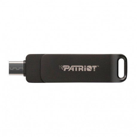 Patriot Rage R550 128GB USB flash drive, black, USB-A and USB-C 3.2 Gen 1