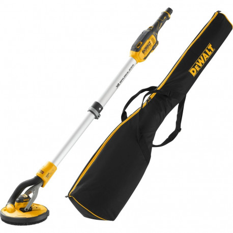 DEWALT DCE800NB cordless drywall sander, 18 volts, yellow/black, without battery and charger, in car