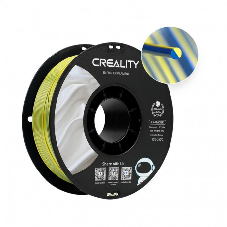 CR-Silk PLA-filament 3D 1kg 1,75mm rullil, sinine/kollane