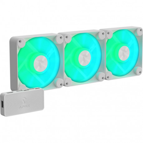 APNX FP1-120-3 Pack, white case fans, 3-pack, 120 mm