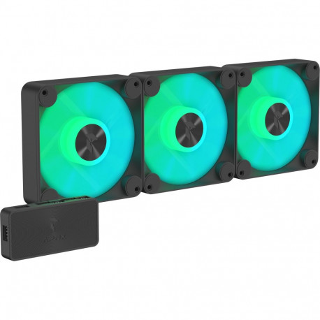 APNX FP1-120-3 Pack, Case Fans, Black, 3-Pack, 120 mm