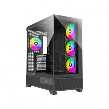 Xilence Flare X909.ARGB, Tower Case Black, Tempered Glass x 2