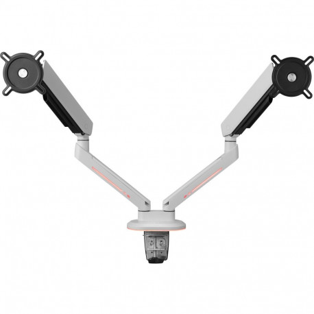 ONE FOR ALL Universal Gaming Dual Monitor Arm (DM8220), Monitor Mount White, RGB