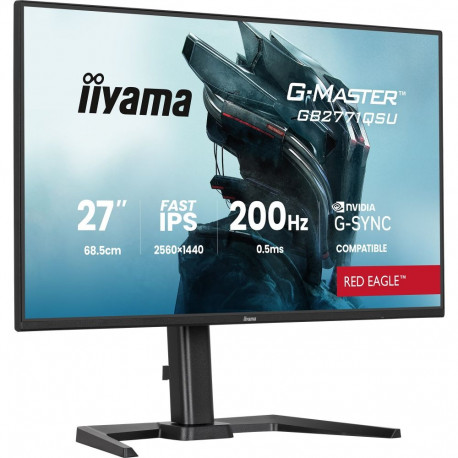 G-Master monitor GB2771QSU-B1 Red Eagle 68.6cm (27Zoll) QHD Fast-IPS HDMI DP G-Sync-ühilduv USB-hub 