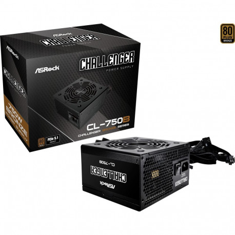 Challenger CL-750B 750W (schwarz, 1x 12-Pin High Power GPU, 2x PCIe, 750 Watt)