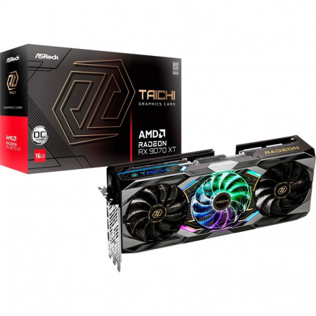 Radeon graafikakaart RX 9070 XT Taichi OC 16GB RDNA4 GDDR6 3x DisplayPort 1x HDMI 2.1, must